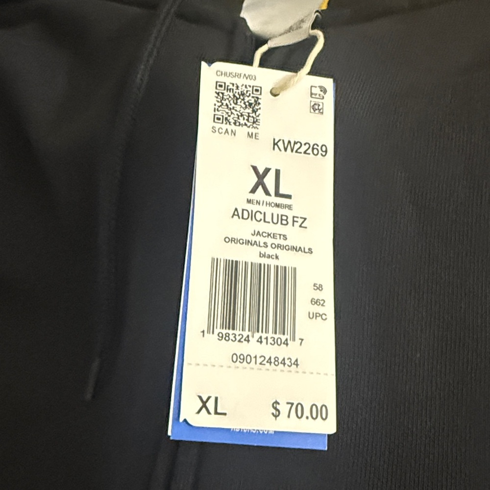 Adidas Black Graphic Logo Jacket With a Hood Size XL - Picture 2 of 16